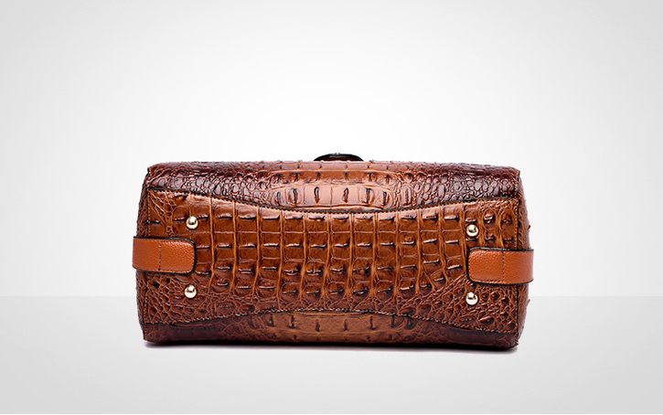 Alligator Style Leather Crossbody Bag