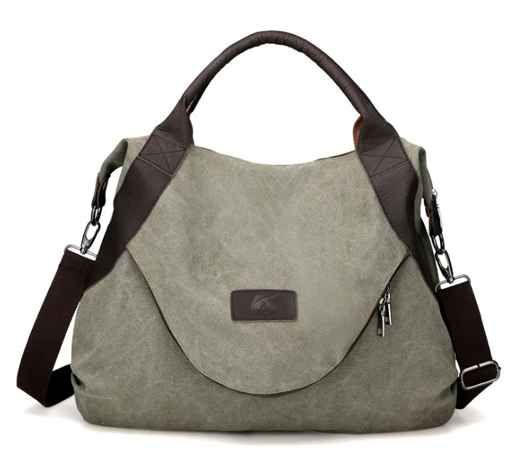 Slouchy 90's Retro Shoulder Crossbody Vintage Canvas Laptop Bag