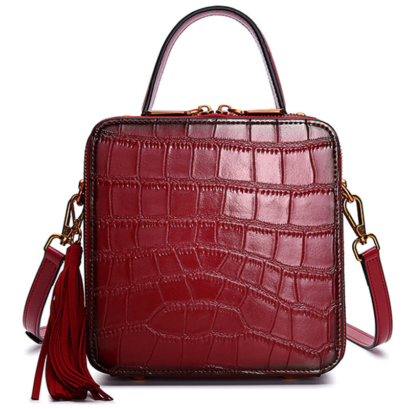 Timeless Crocodile Print Square Bag