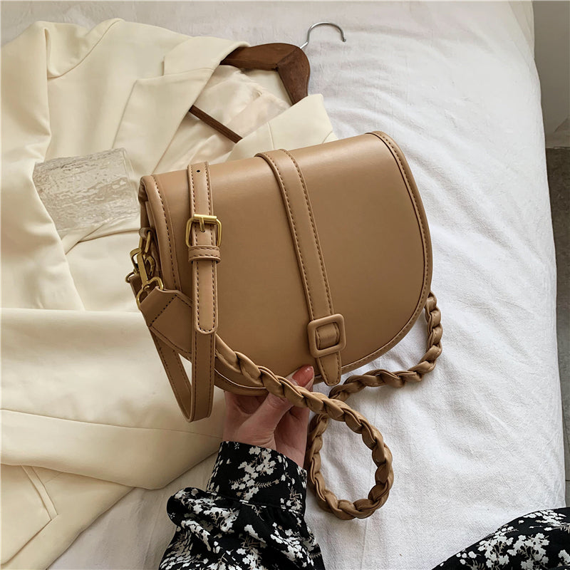 Leather Saddle Crossbody Bag