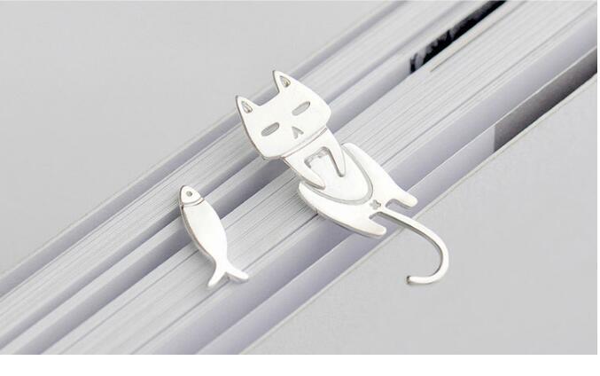 Sterling Silver Stud Earrings Cat Fish Pin Studs