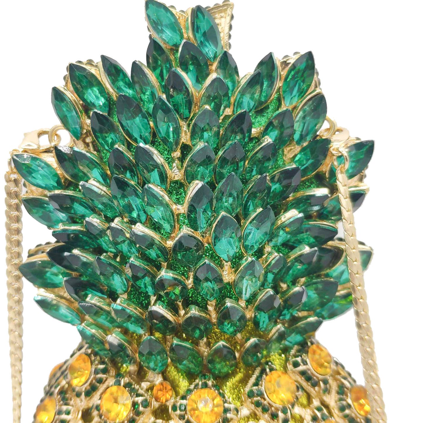 Pineapple Rhinestone Dinner Clutch