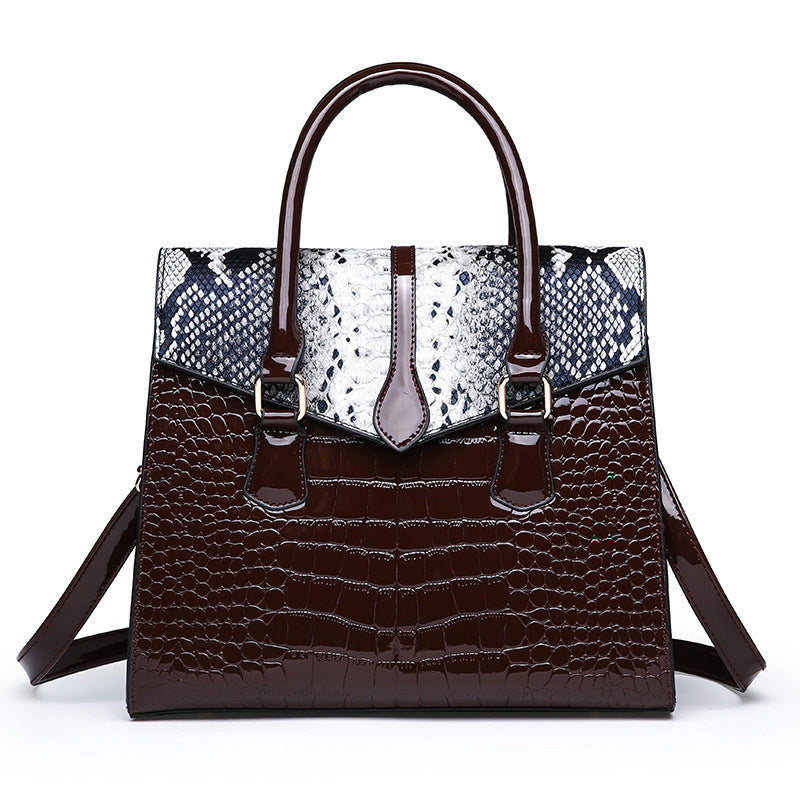 Stunning Crocodile Styled Printed  Structured Bag