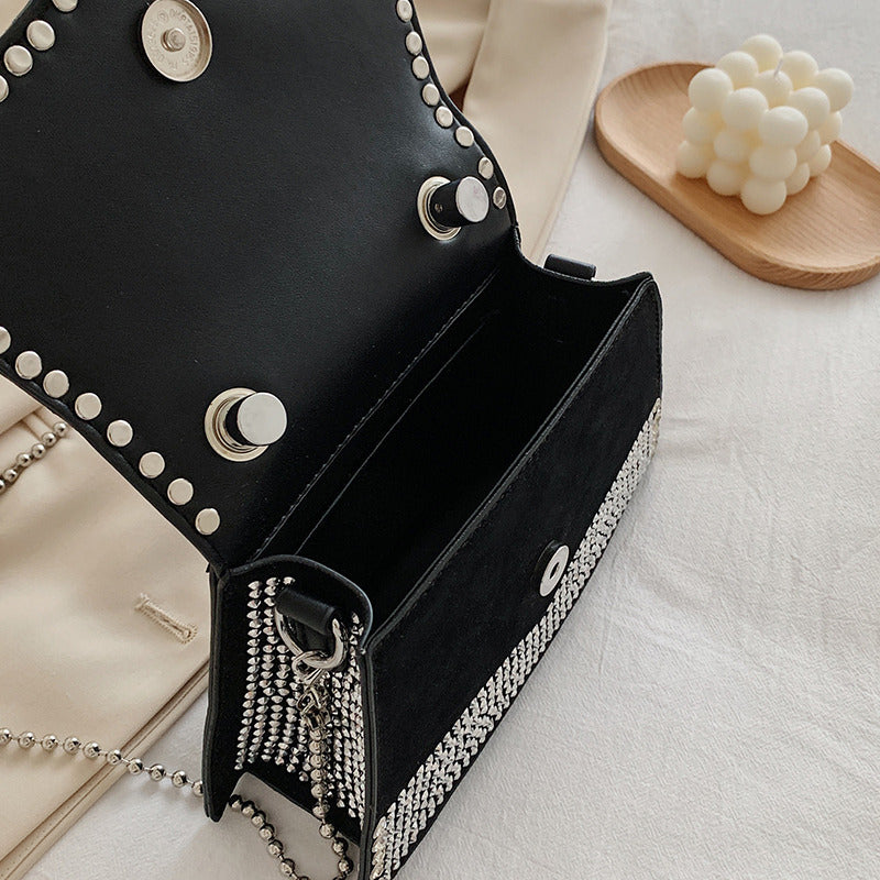 Studded Leather Cross-Body Bag