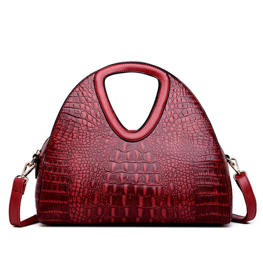 Crossbody Embossed Soft Leather Tote