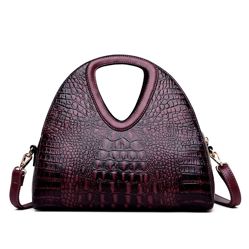 Crossbody Embossed Soft Leather Tote