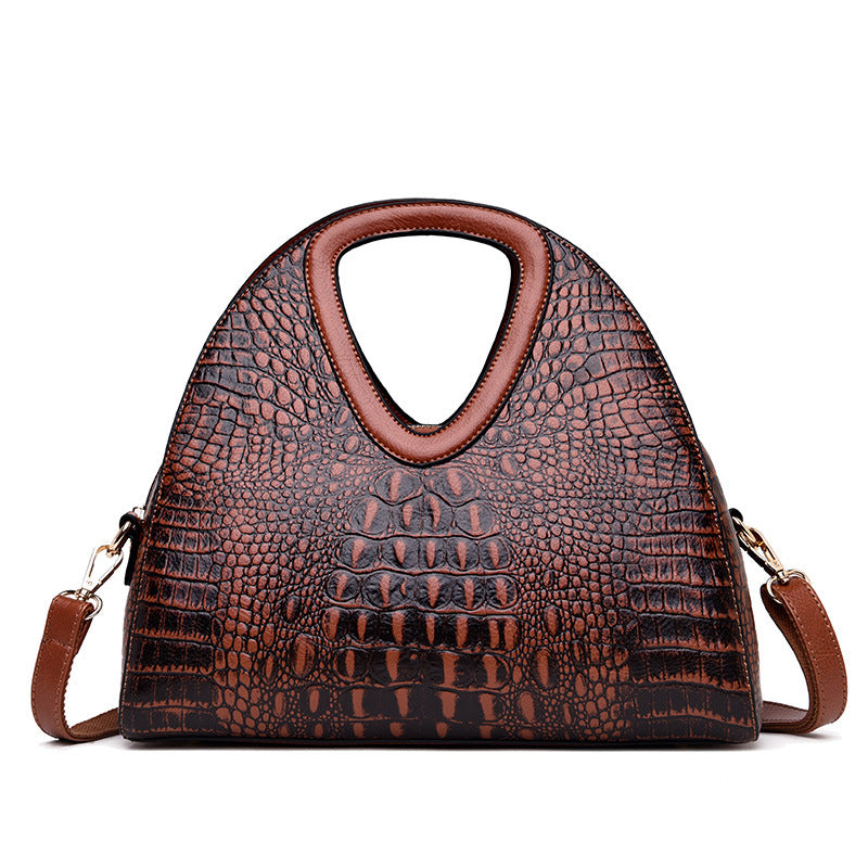 Crossbody Embossed Soft Leather Tote