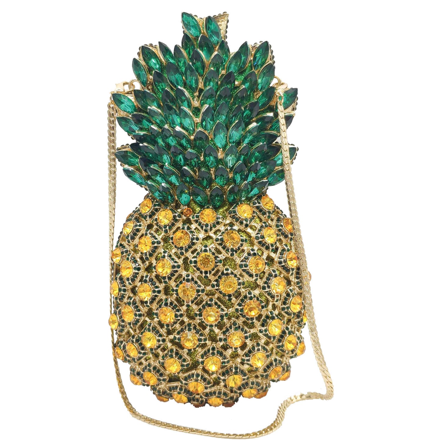 Pineapple Rhinestone Dinner Clutch