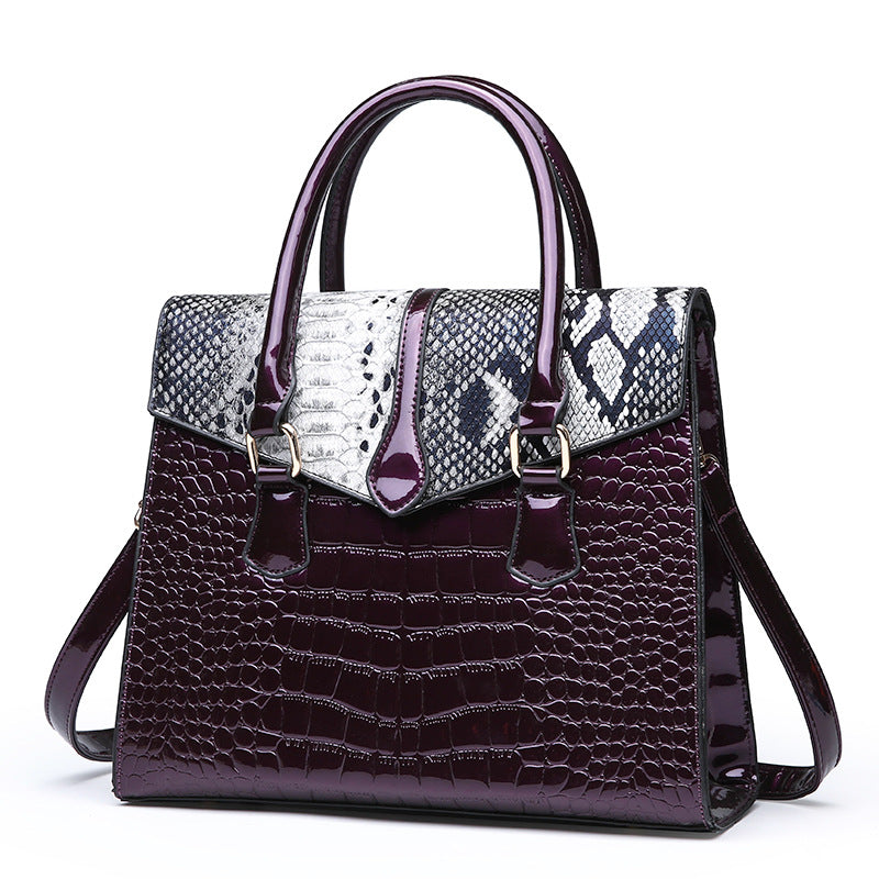 Stunning Crocodile Styled Printed  Structured Bag