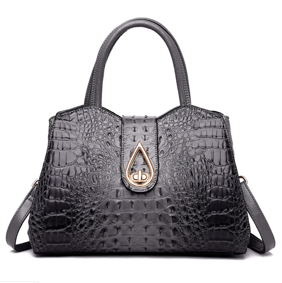 Alligator Style Leather Crossbody Bag