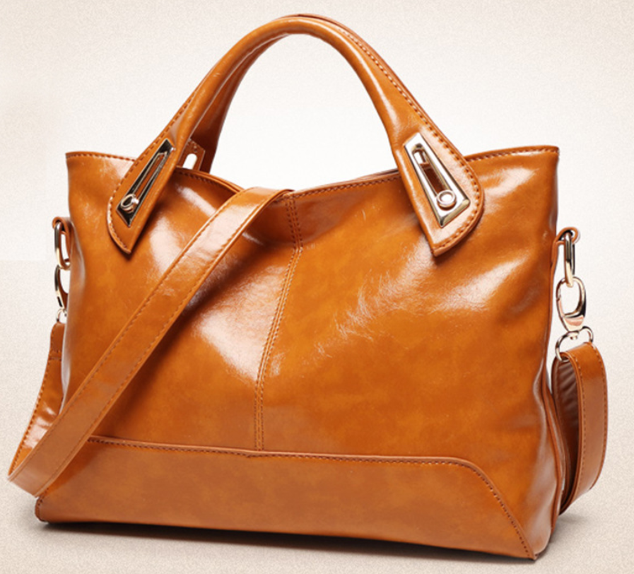 Leather Overnight, Travel or Business Casual Tote Bag