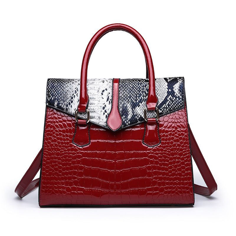 Stunning Crocodile Styled Printed  Structured Bag