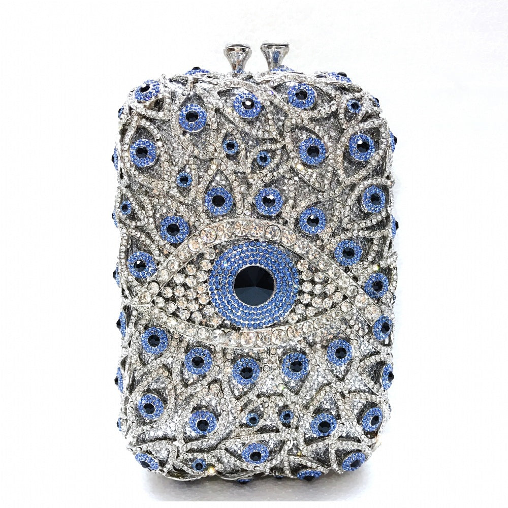 NEW COLORS! Evil Eye Rhinestone Clutch Vertical Style