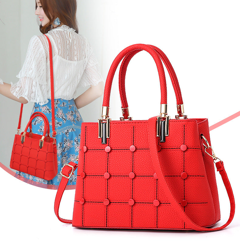 Red leather mini cross body bag