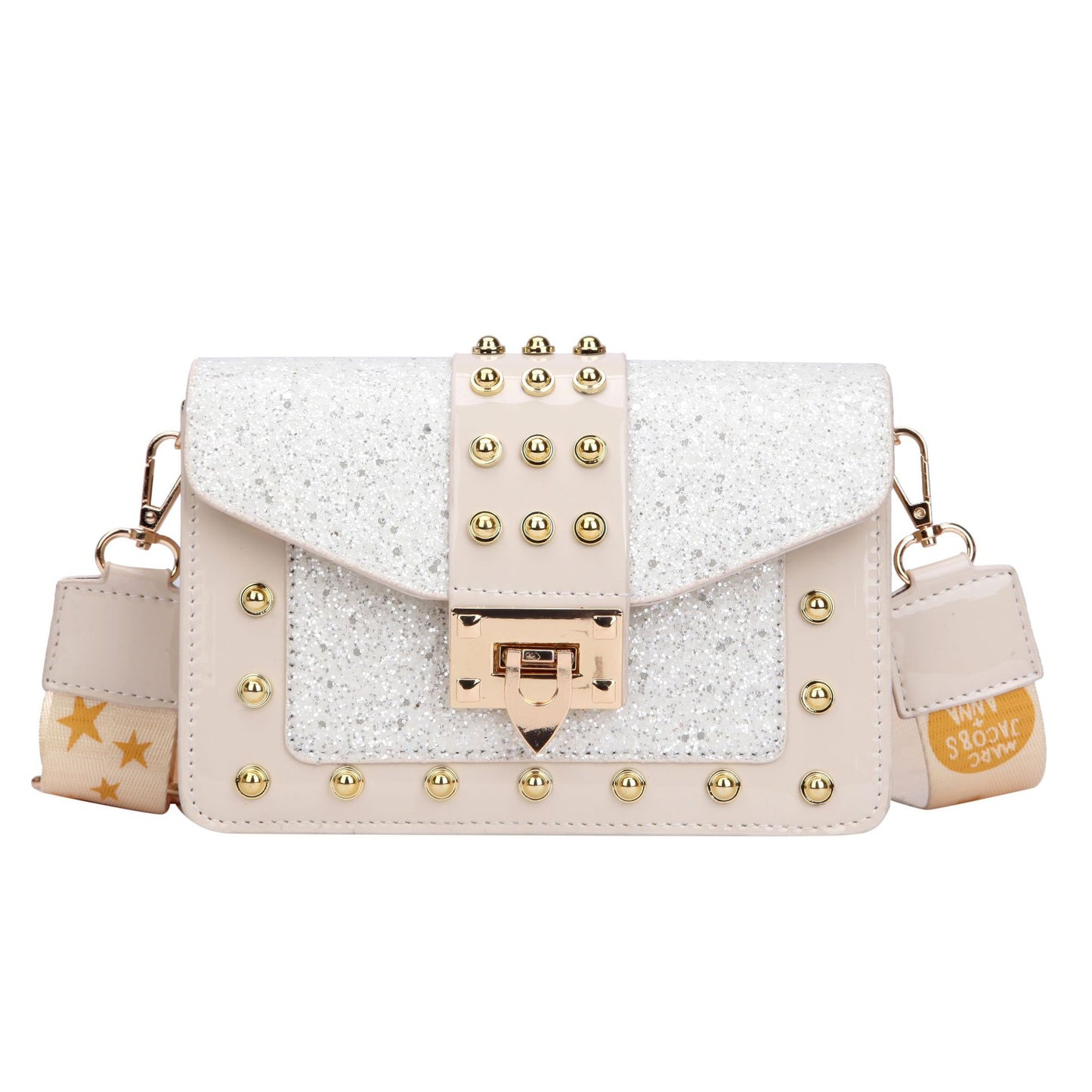 Studded Glitter Jelly Cross Body Bag