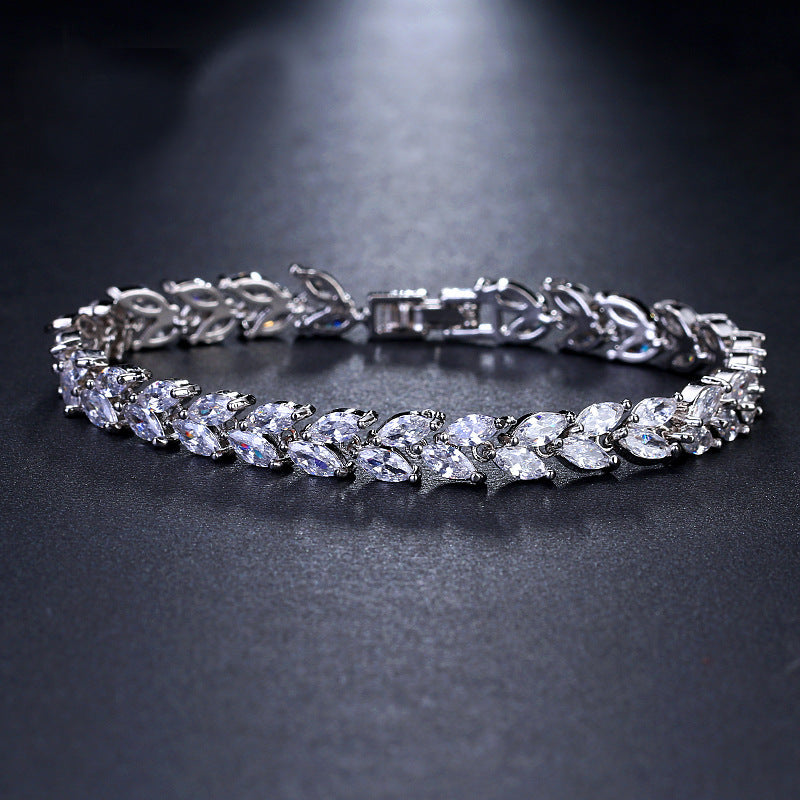 Zircon tennis bracelet