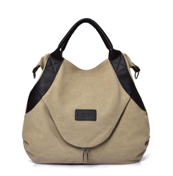 Slouchy 90's Retro Shoulder Crossbody Vintage Canvas Laptop Bag