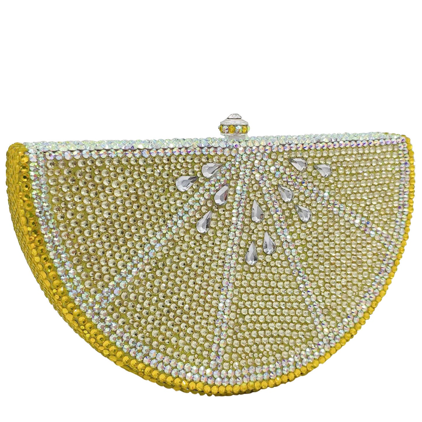 Flat Bottom Rhinestone Fruit Party Clutch