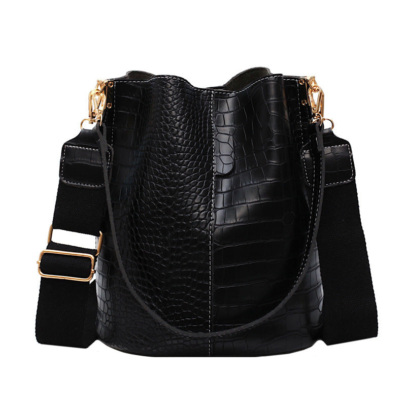 Cross Body Leather Bucket Bag