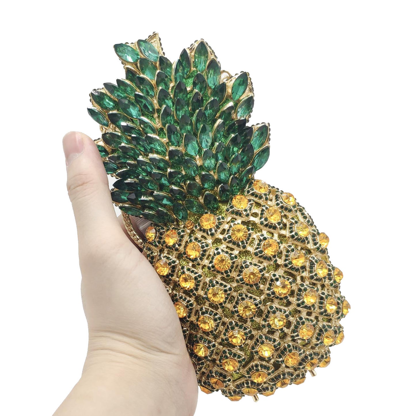 Pineapple Rhinestone Dinner Clutch