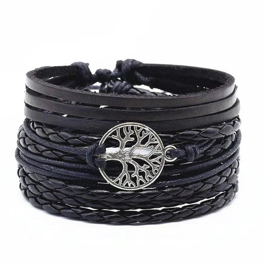 Leather Vintage Style Braided Bracelet