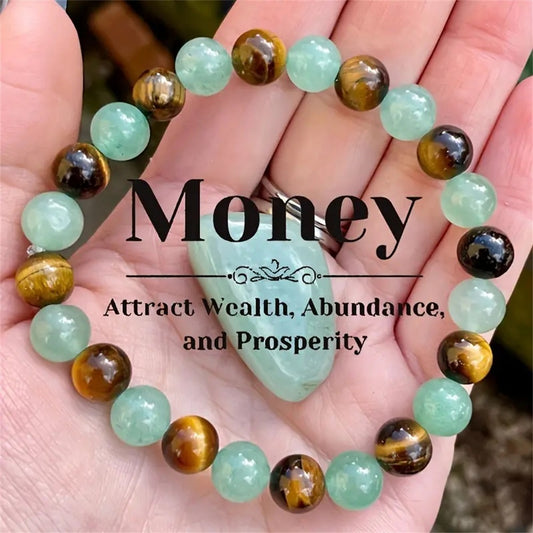 Tigereye Green Aventurine Natural Bracelet