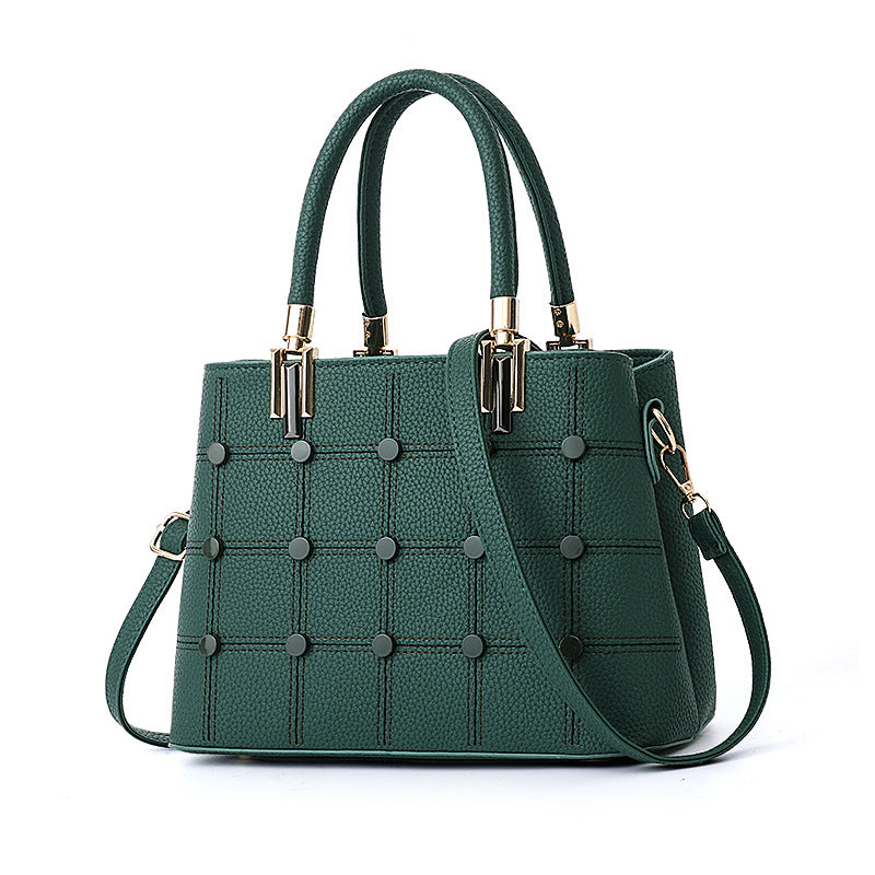 Green leather mini cross body bag