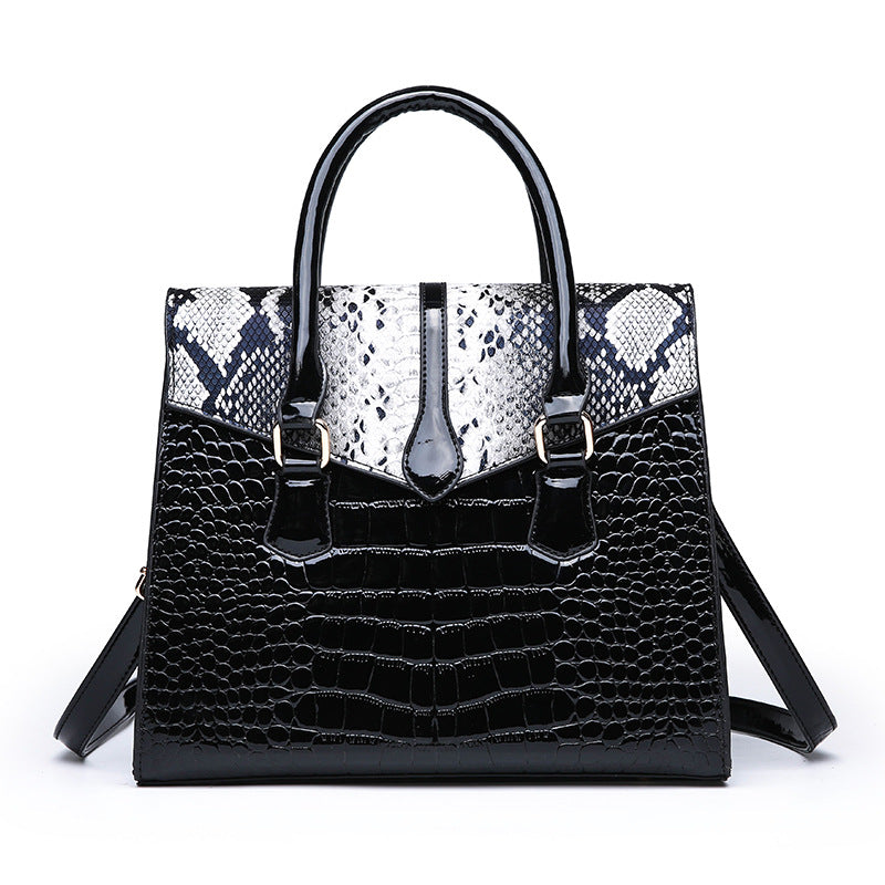 Stunning Crocodile Styled Printed  Structured Bag