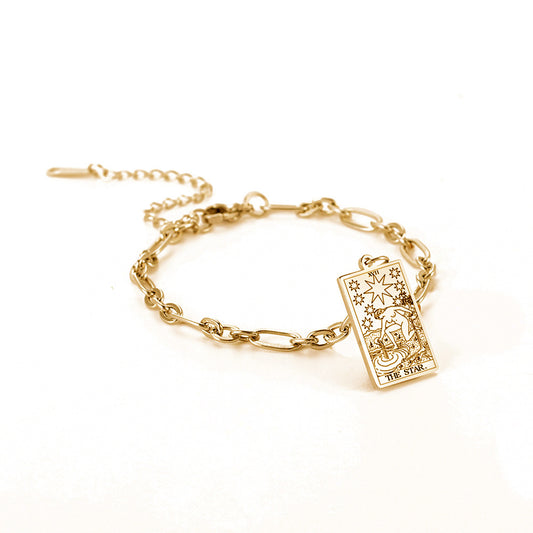 12 Tarot Card Series Link Chain Bracelet