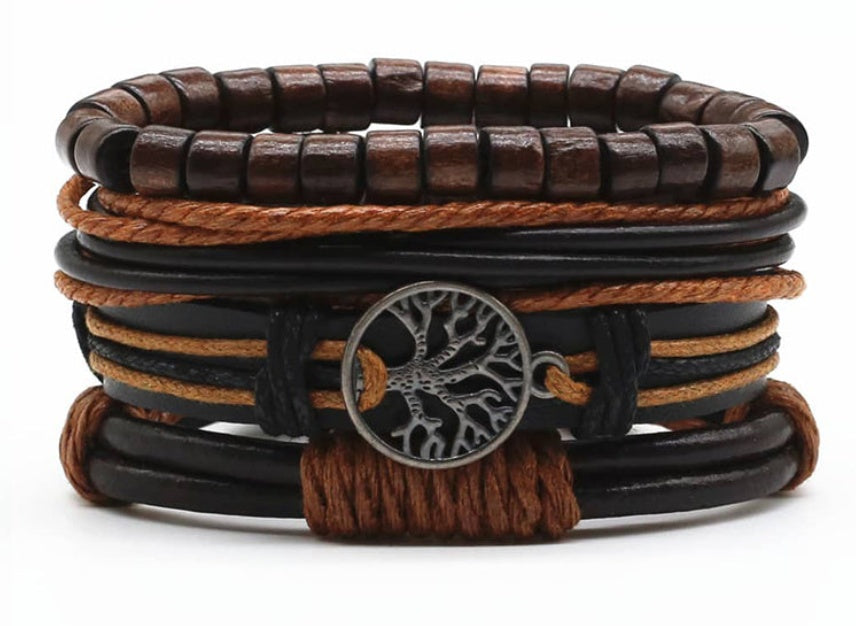 Leather Vintage Style Braided Bracelet