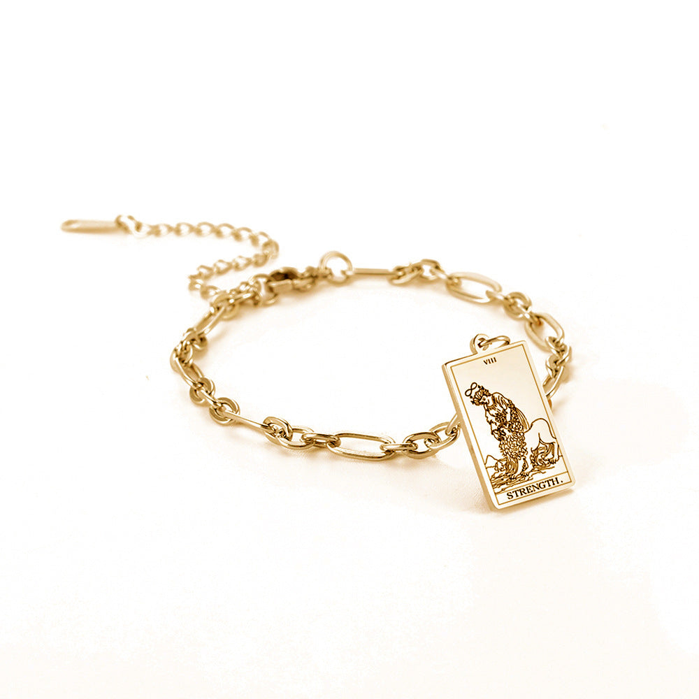 12 Tarot Card Series Link Chain Bracelet