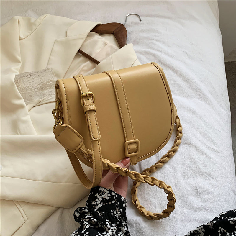 Leather Saddle Crossbody Bag