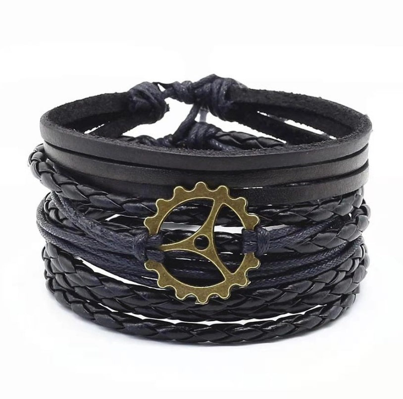 Leather Vintage Style Braided Bracelet