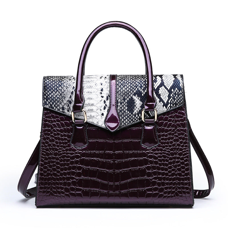 Stunning Crocodile Styled Printed  Structured Bag