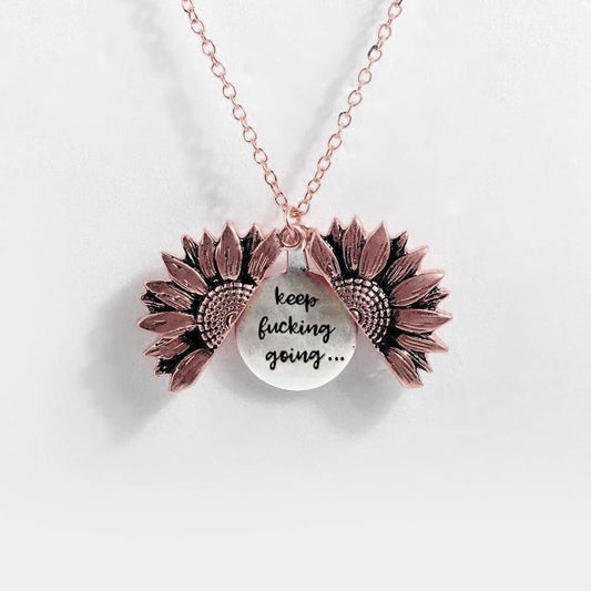 KFG Sunflower Secret Message Necklace