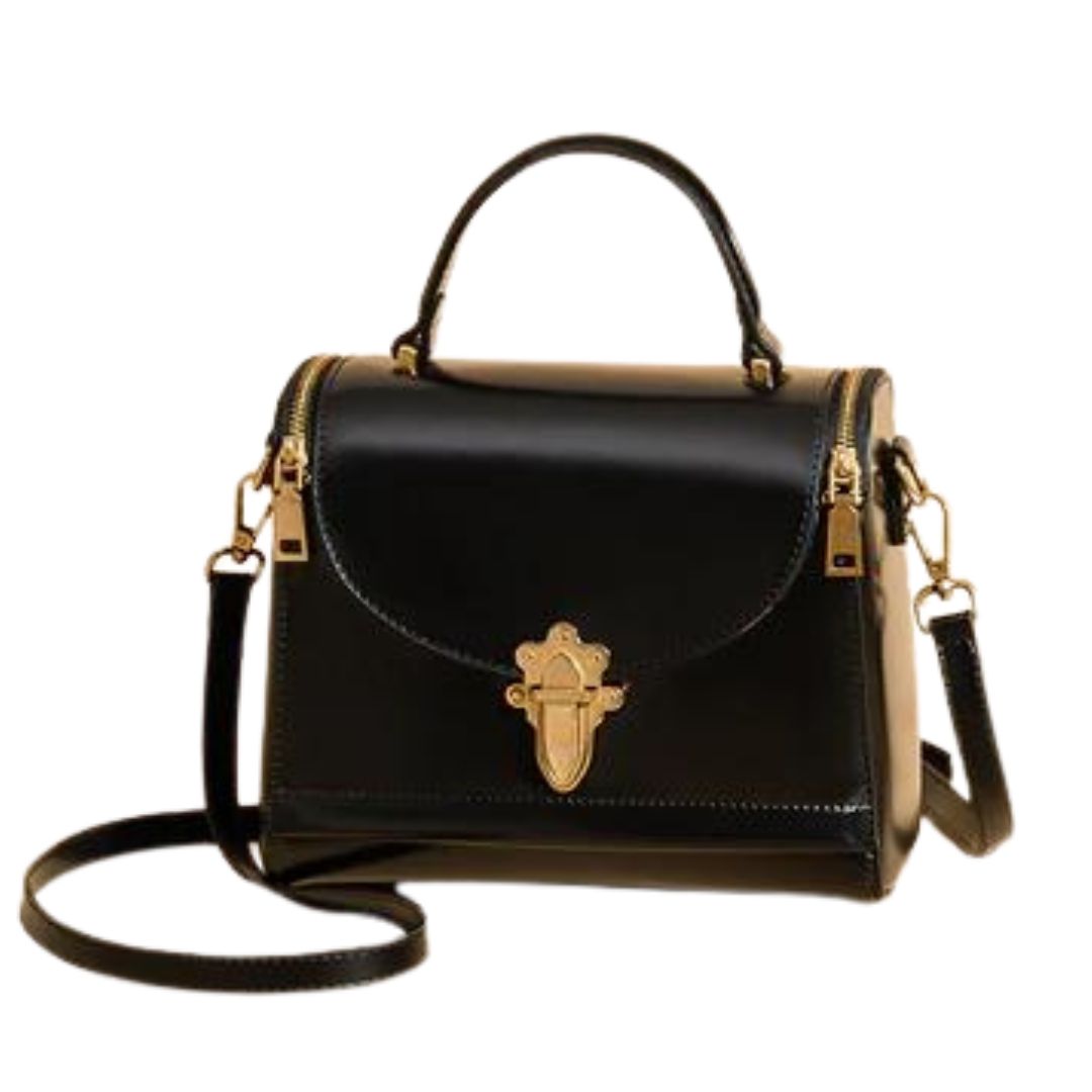 Leather Bucket Bag Black | Clutch Fate