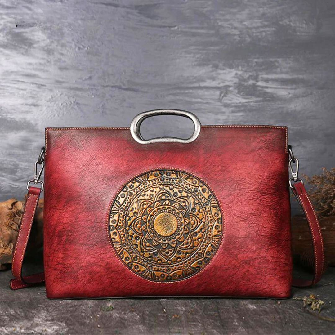 Retro Embossed Totem Crossbody Bag Satchel