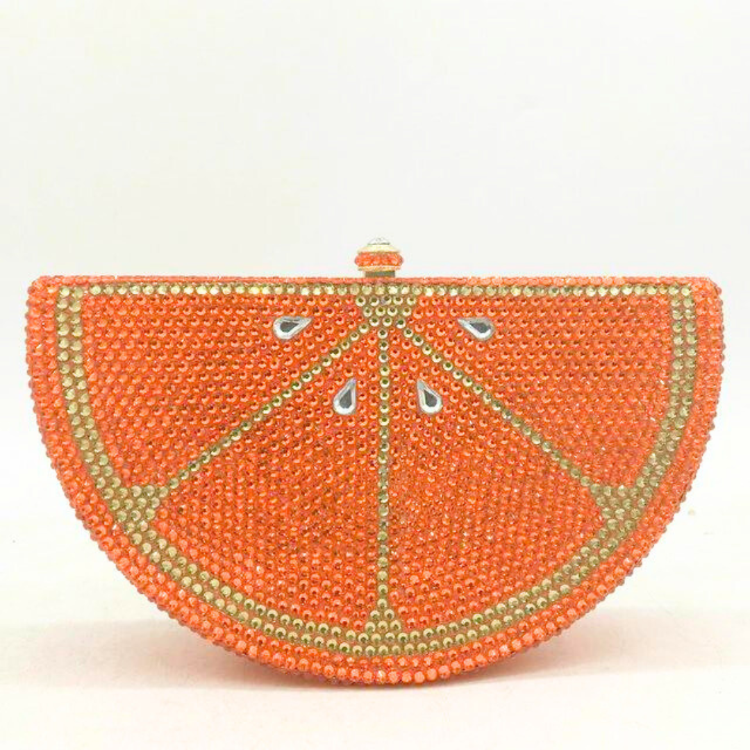 Orange Slice Fruit Shaped Clutch Bag