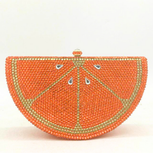 Orange Slice Fruit Shaped Clutch Bag