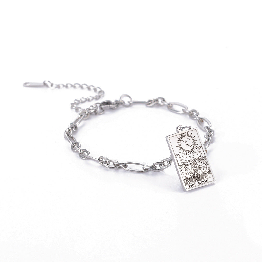 12 Tarot Card Series Link Chain Bracelet