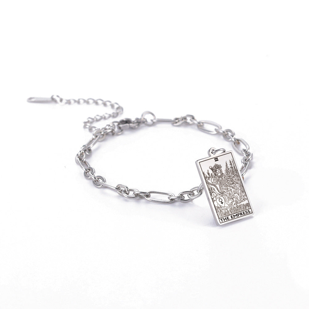 12 Tarot Card Series Link Chain Bracelet