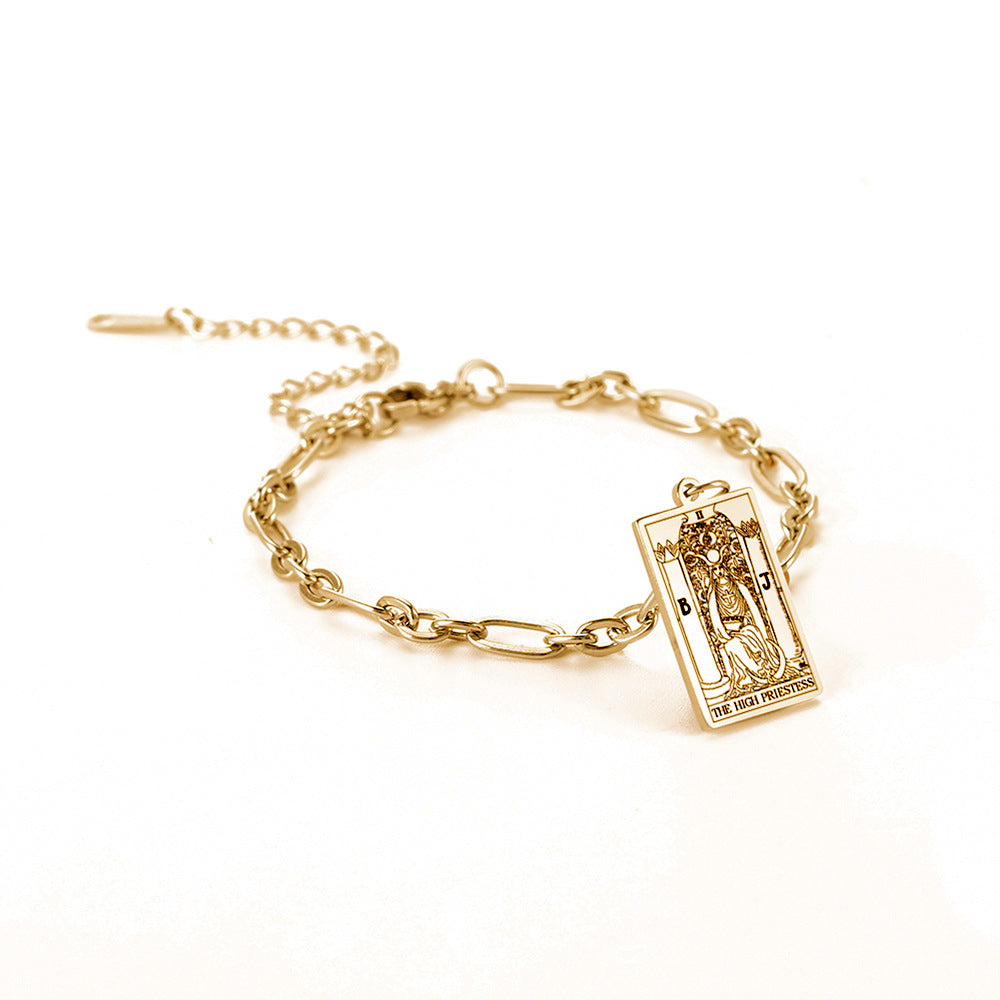 12 Tarot Card Series Link Chain Bracelet