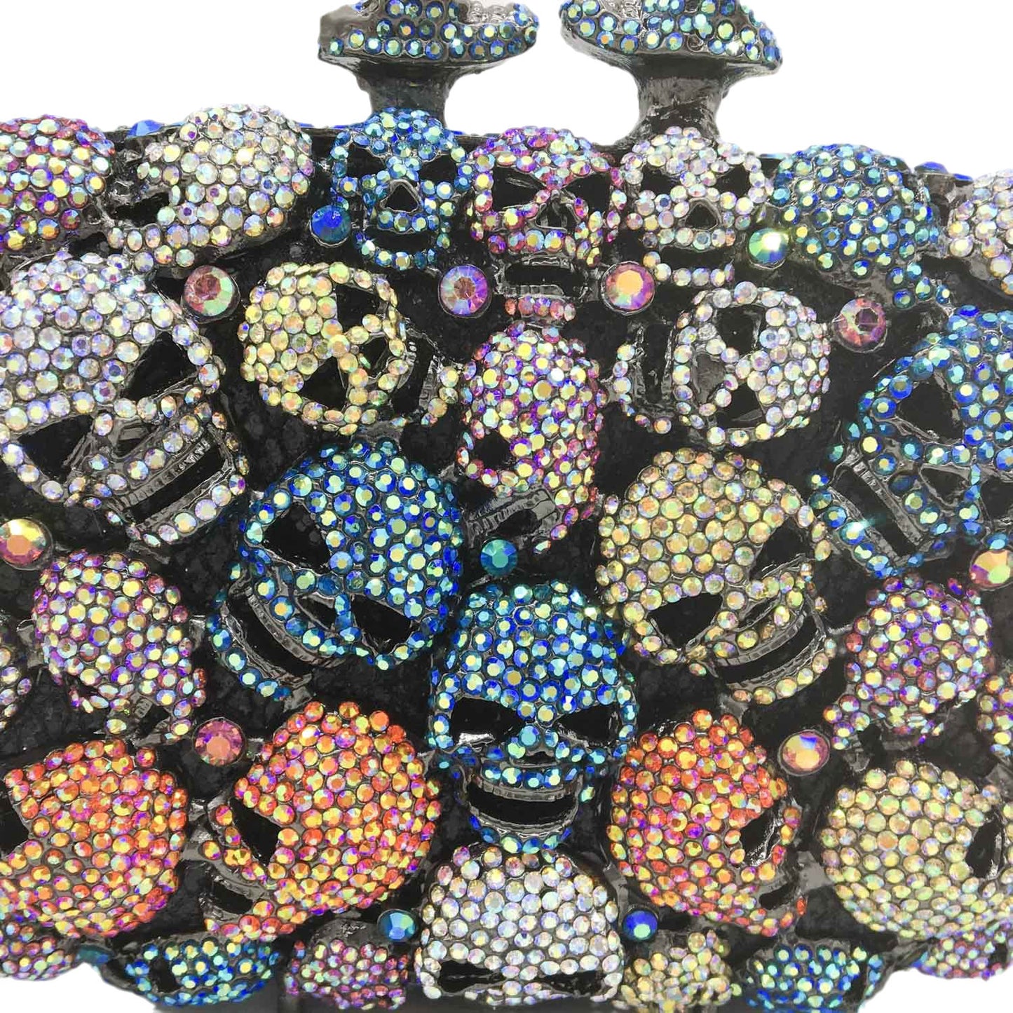 Evening Bag With Skull Rhinestones