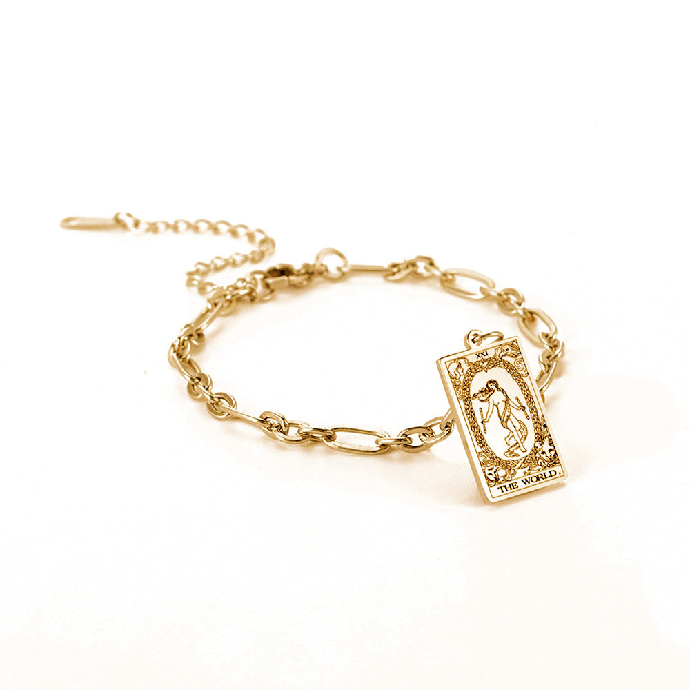 12 Tarot Card Series Link Chain Bracelet