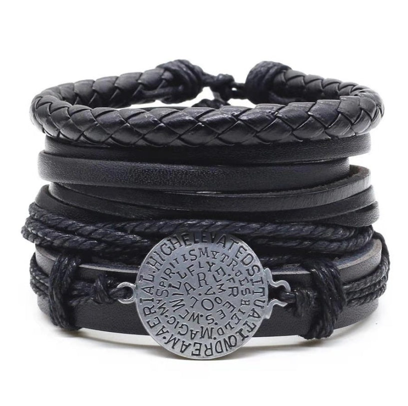 Leather Vintage Style Braided Bracelet