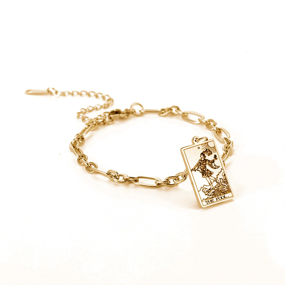 12 Tarot Card Series Link Chain Bracelet