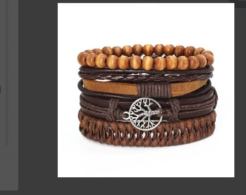 Leather Vintage Style Braided Bracelet